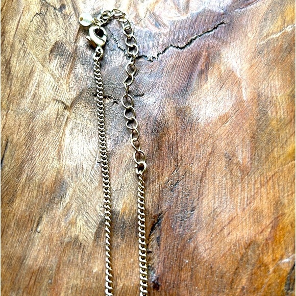 Turquoise Drop Pendant Necklace Blue + Silver Vintage - Picture 4 of 4